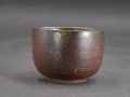 処分品　備前焼　登窯　岡山県無形文化財　故伊勢崎　満　黄ゴマぐい呑４