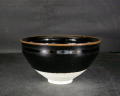 瀬戸焼　土岐窯　四方桟共箱付き黒天目抹茶茶碗１