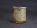 備前焼　登窯　備前焼物故作家　今成　研二　黄・青ゴマぐい呑１