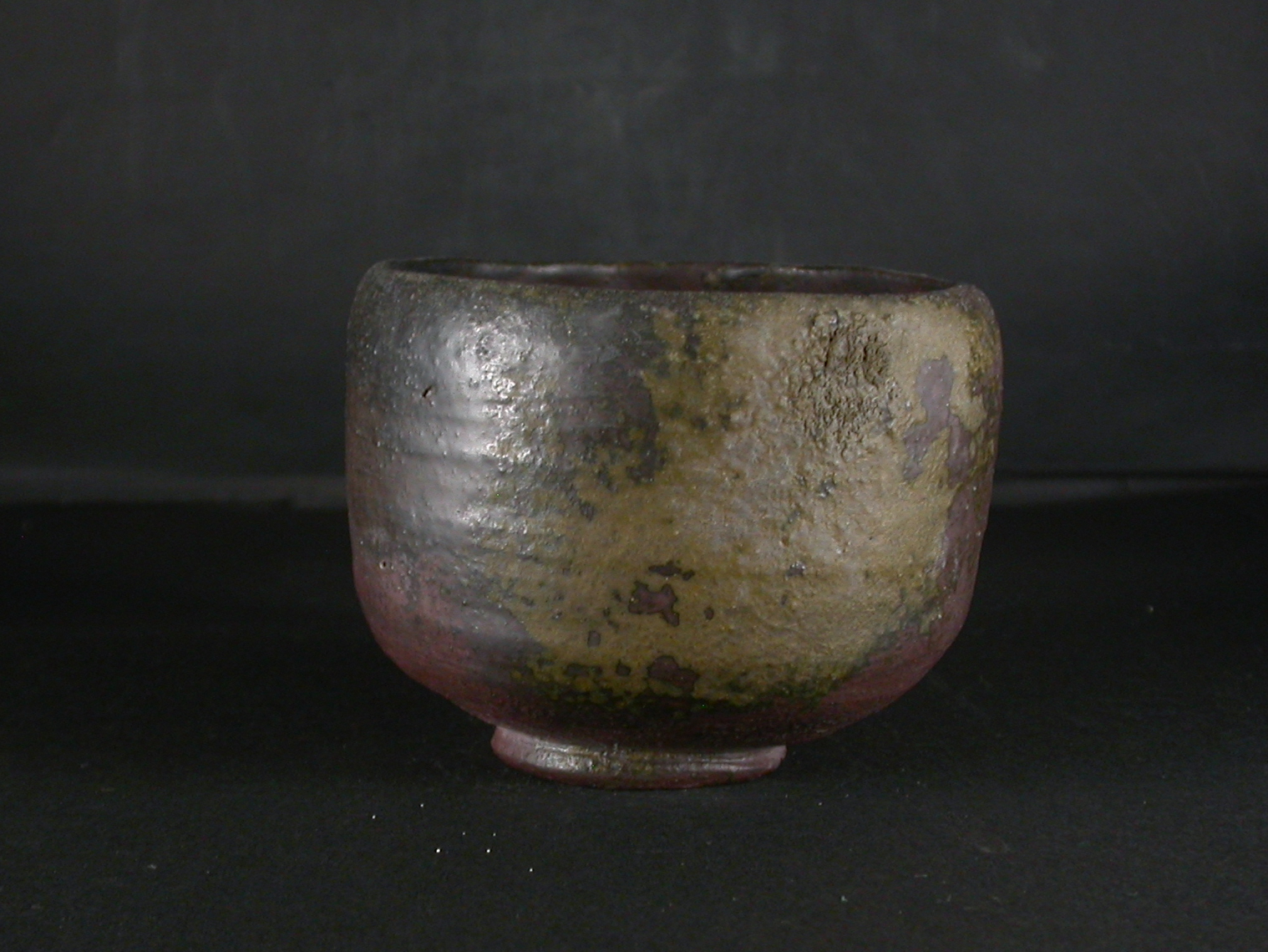 備前焼　穴窯　備前焼物故作家　小山　日出男　伊部手黄ゴマ抹茶茶碗８