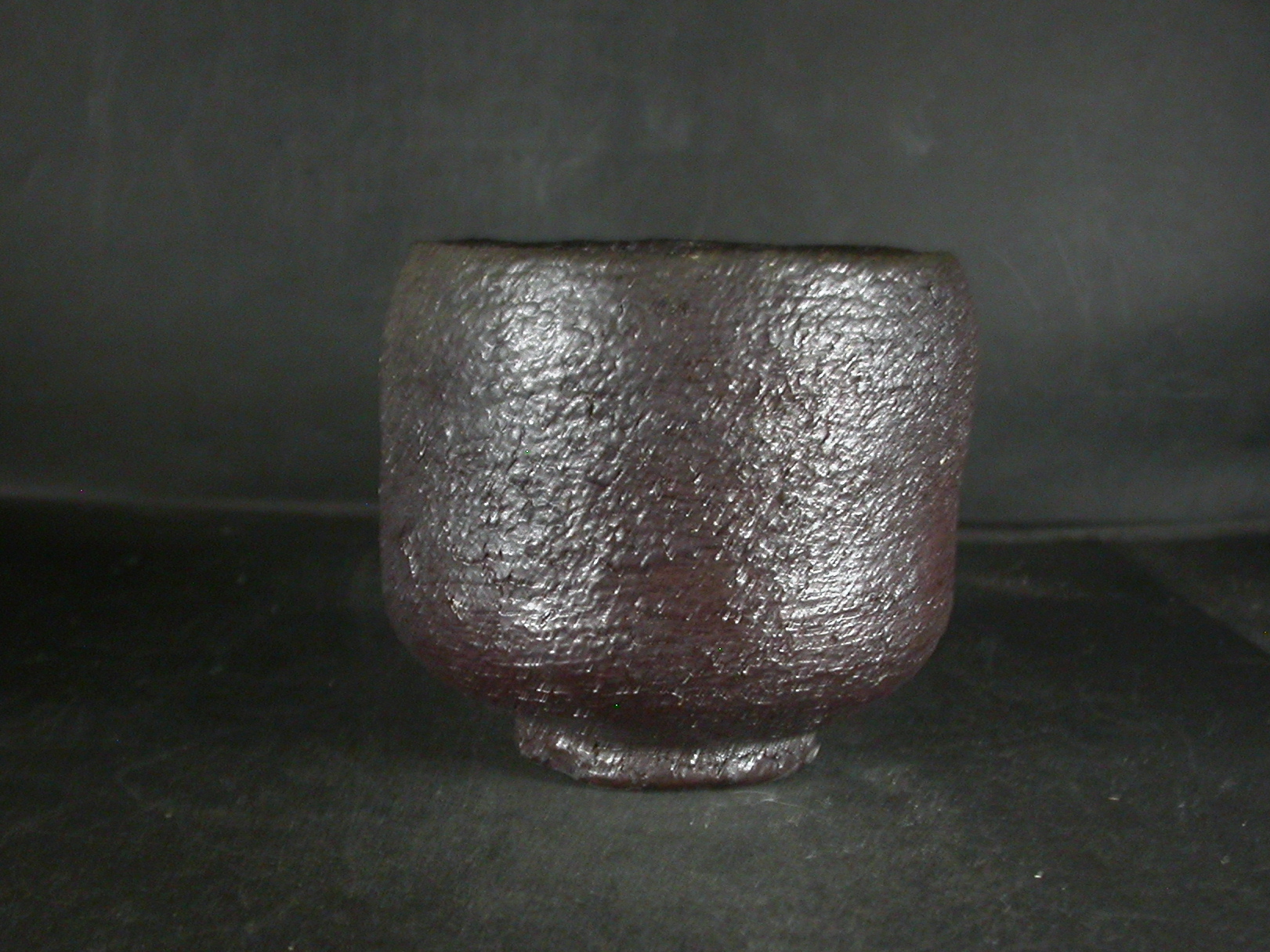 備前焼　穴窯　備前焼物故作家　小山　日出男　伊部手黄ゴマ抹茶茶碗９