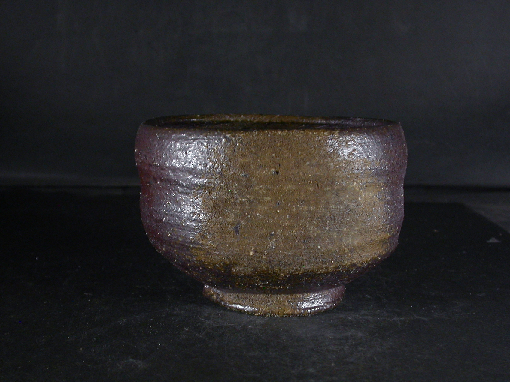 備前焼　穴窯　備前焼物故作家　小山　日出男　伊部手黄ゴマ抹茶茶碗１３