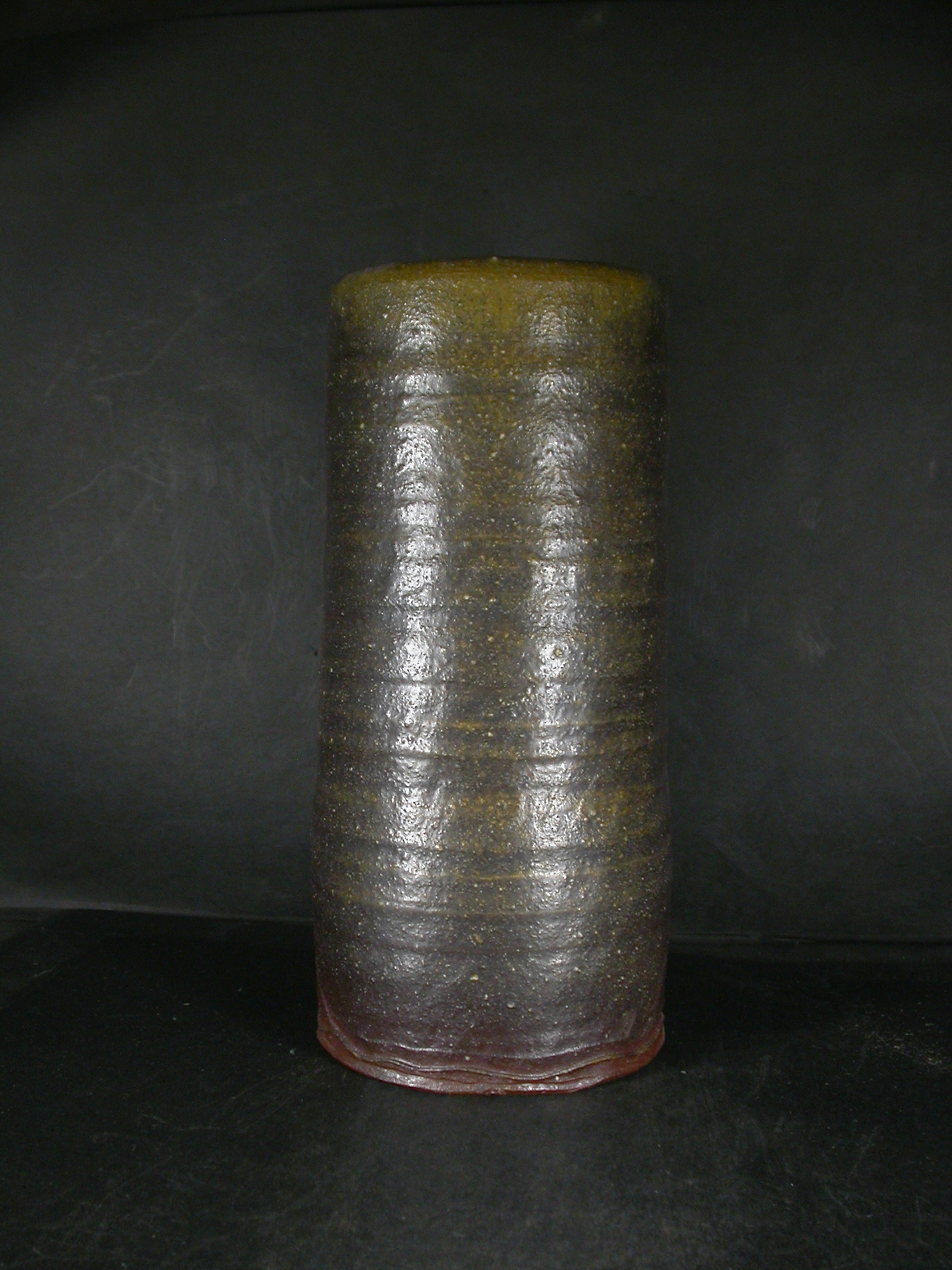 備前焼 穴窯 備前焼中堅作家 吉田 浩一 大振りな黄ゴマ花入11 備前焼