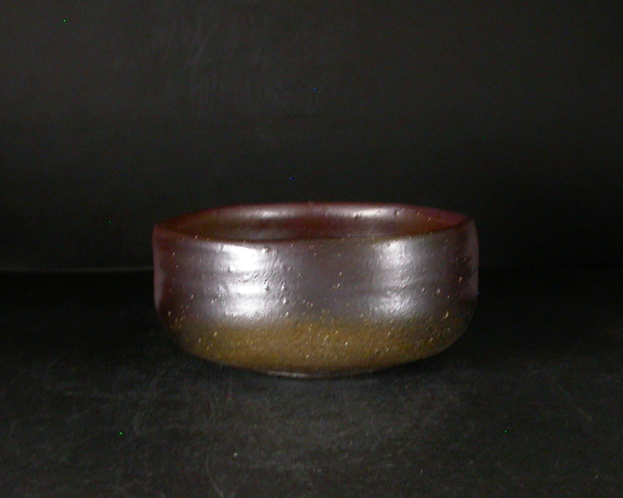 備前焼　登窯　備前焼窯元　備前陶苑　共箱付き黄ゴマ抹茶茶碗１