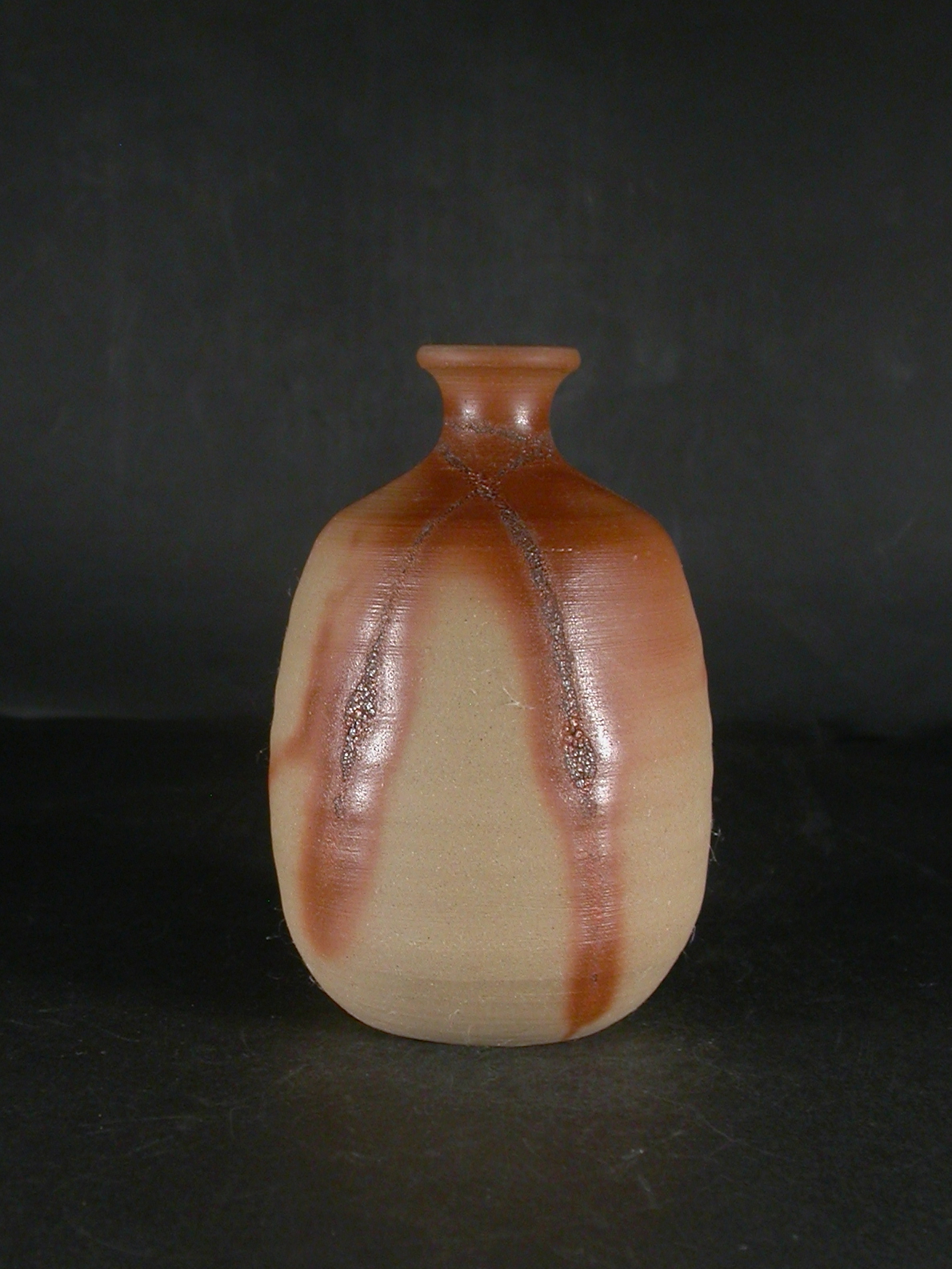 処分品　備前焼　備前焼窯元　備前陶苑　若手作家作緋襷徳利１５