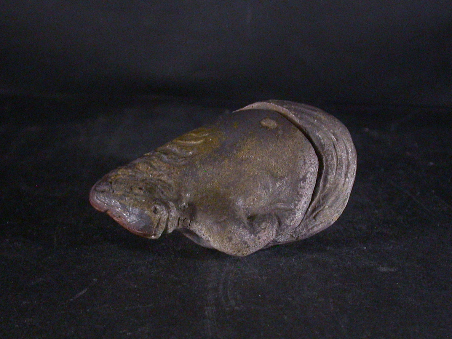 備前焼　登窯　備前陶苑　備前焼物故作家　木南　知加選　桟切・黄ゴマ馬香合１