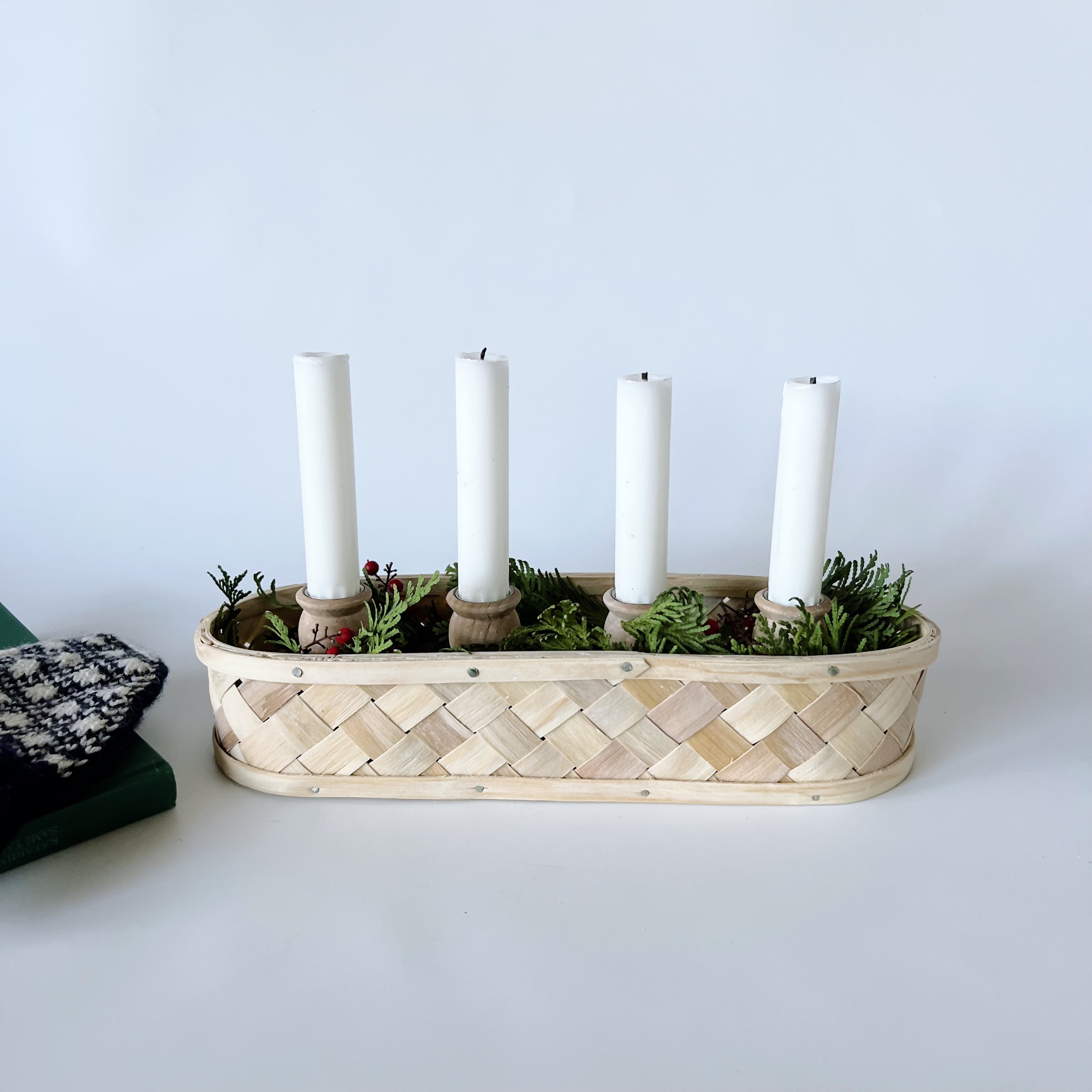 スポーンロイド　アドベントキャンドルスタンド（４本用）　側面縁あり