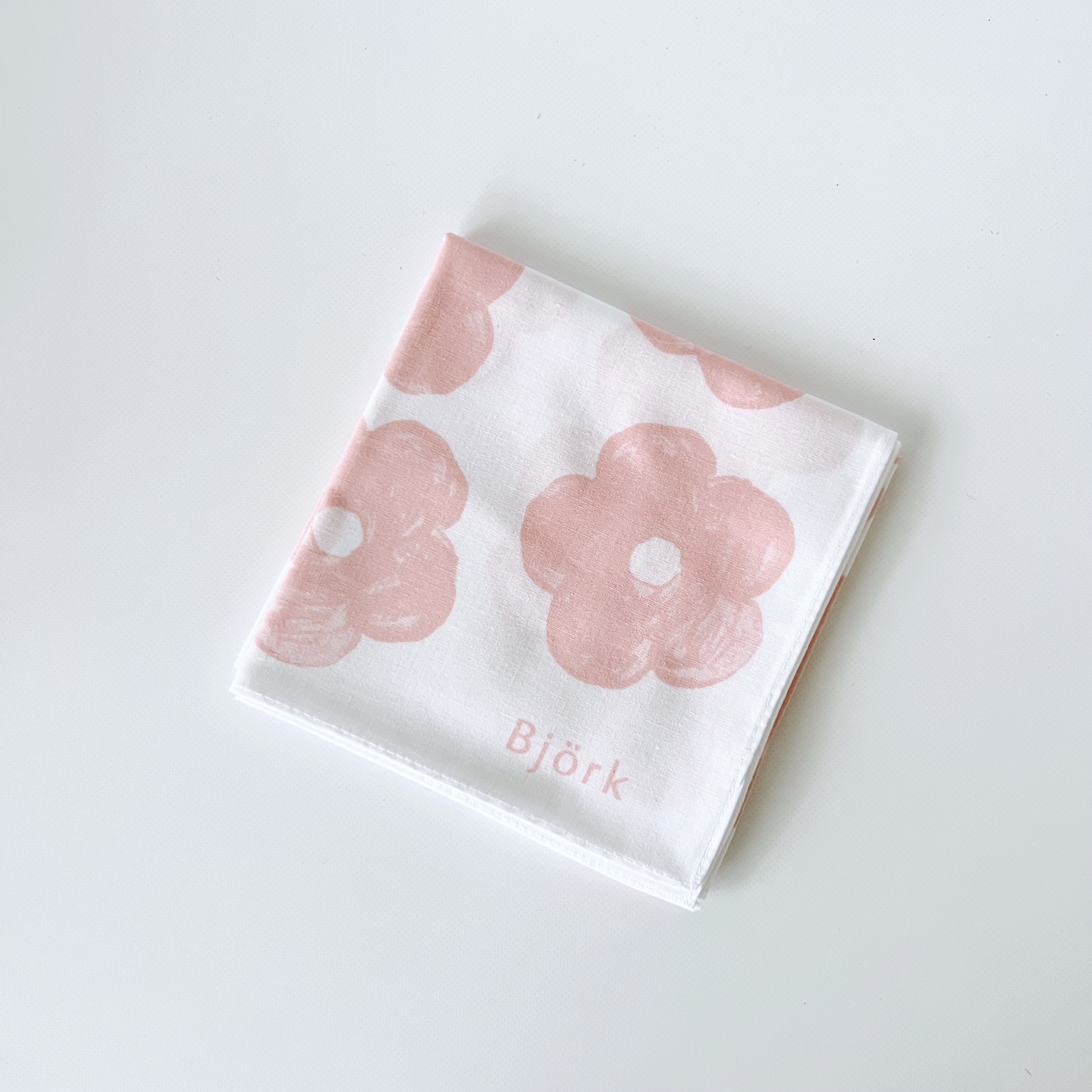 KUKKA 花柄ハンカチ｜ピンク