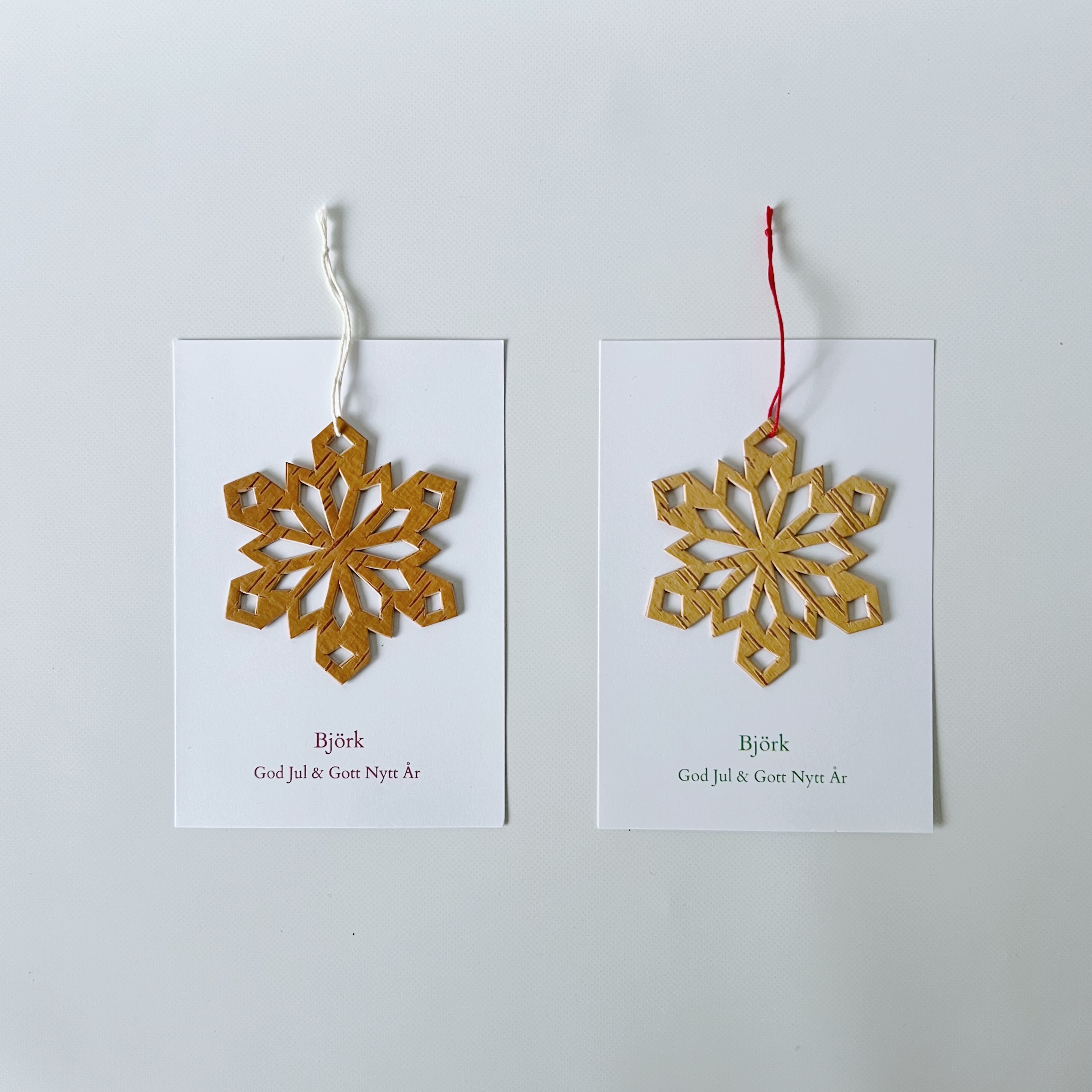 白樺の雪の結晶オーナメント　小サイズ　<F>　