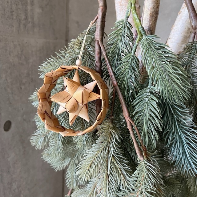 白樺リングのオーナメント　星