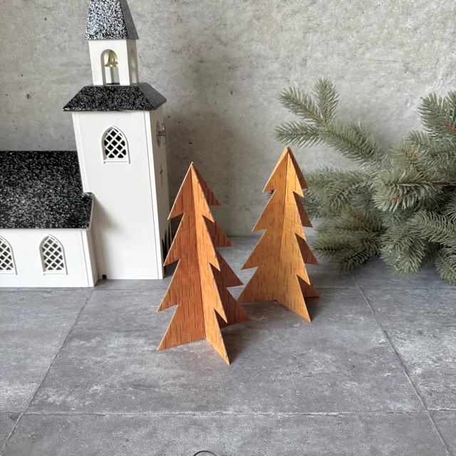 白樺の組み立てクリスマスツリー　大