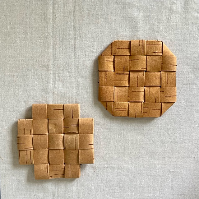 白樺　コースター　ラウンドタイプ