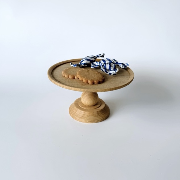 丸型木製コンポート皿　Sサイズ（12.5ｃｍ）　セン材