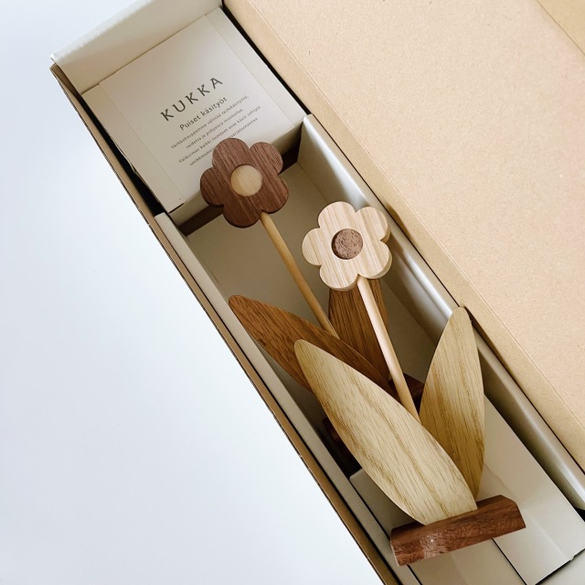 ✿新品未開封✿ 完売品　花置物 KUKKABjörk スタンドタイプ白木　大&小 受注生産】KUKKA スタンドタイプ 小サイズ