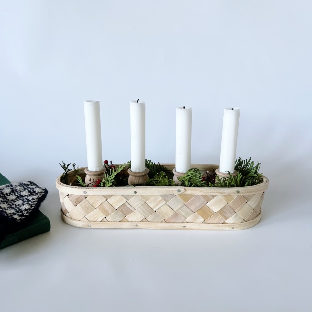 スポーンロイド　アドベントキャンドルスタンド（４本用）　側面縁あり