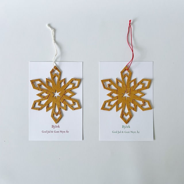 白樺の雪の結晶オーナメント　大サイズ　<D>　