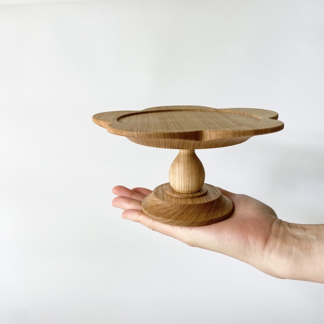 KUKKA（クッカ）北欧テイスト 木製 お花のコンポート皿大（17.5cm