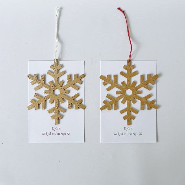 白樺の雪の結晶オーナメント　大サイズ　<E>　