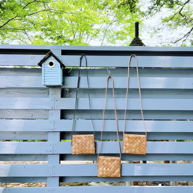 ✨希少✨Bjorkオリジナルのショルダーバッグ 白樺 白樺ショルダーバッグ 革/ブラック