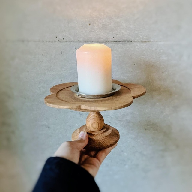 KUKKA（クッカ）北欧テイスト 木製 お花のコンポート皿大（17.5cm