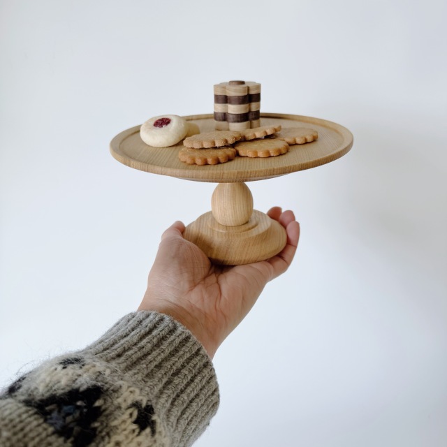 KUKKA（クッカ）北欧テイスト 木製 お花のコンポート皿大（17.5cm