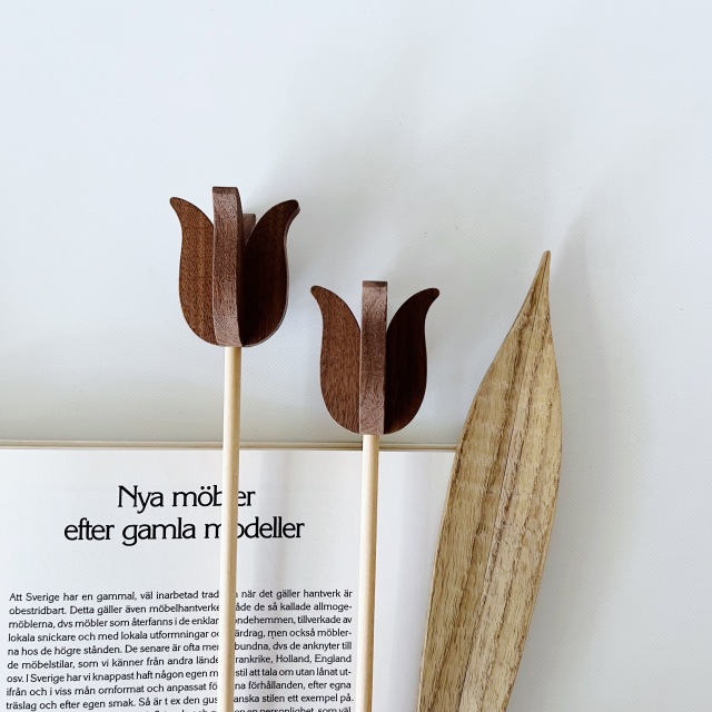 チューリップ　大サイズ　ウォールナット（こげ茶）