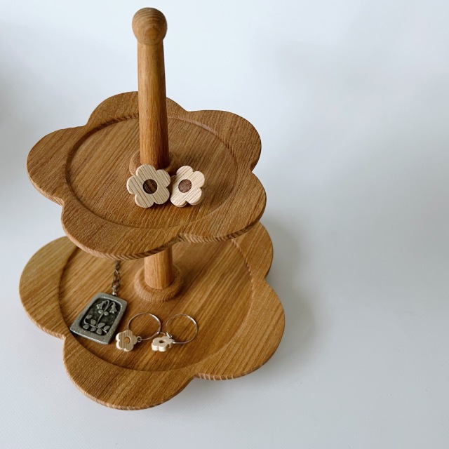 受注生産】KUKKA（クッカ）北欧雑貨 2段 木製 お花のコンポート