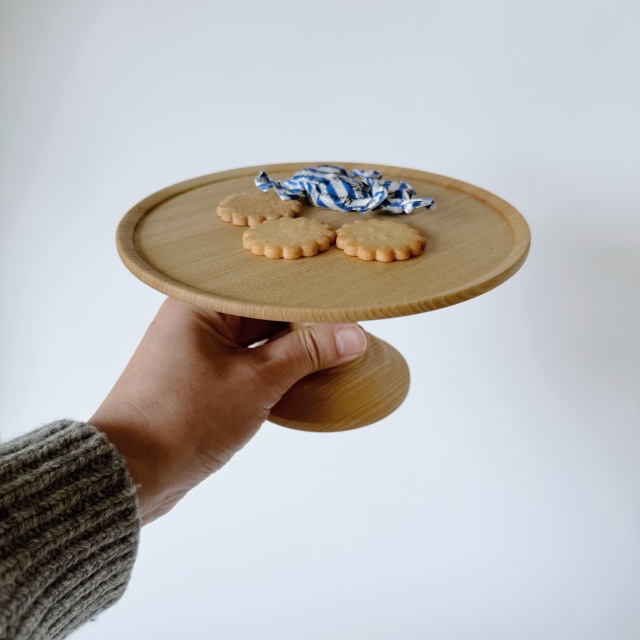 KUKKA（クッカ）北欧テイスト 木製 お花のコンポート皿大（17.5cm