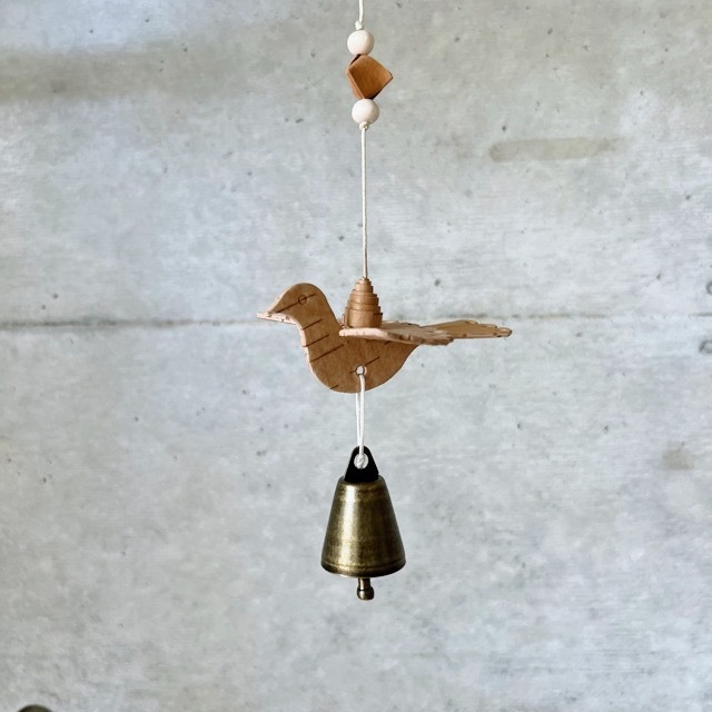 鳥のベル ／ オーナメント 白樺の鳥 ベル付きオーナメント