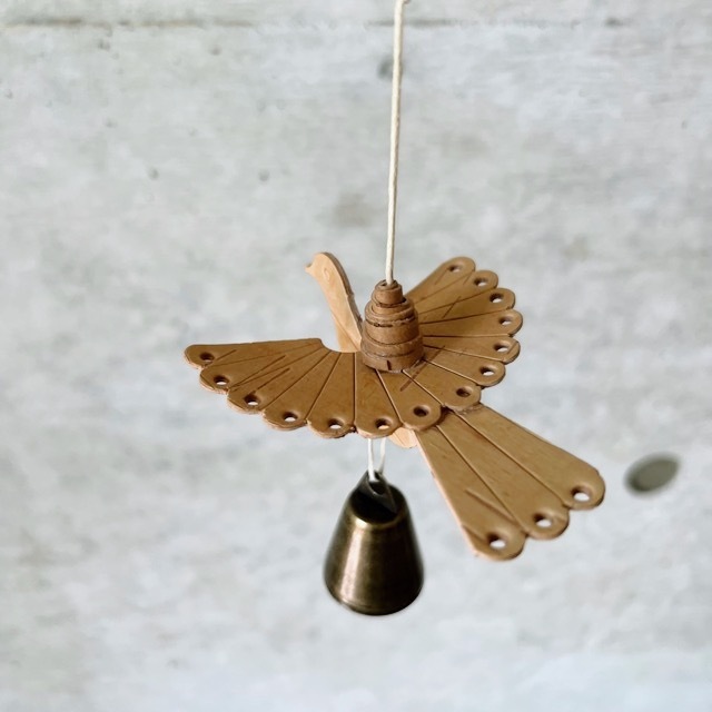 鳥のベル ／ オーナメント 白樺の鳥 ベル付きオーナメント