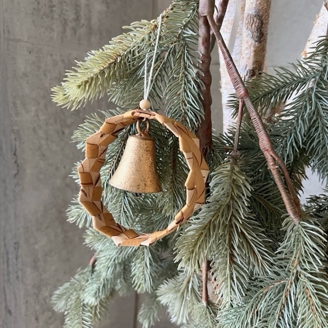 白樺リングのオーナメント　ベル