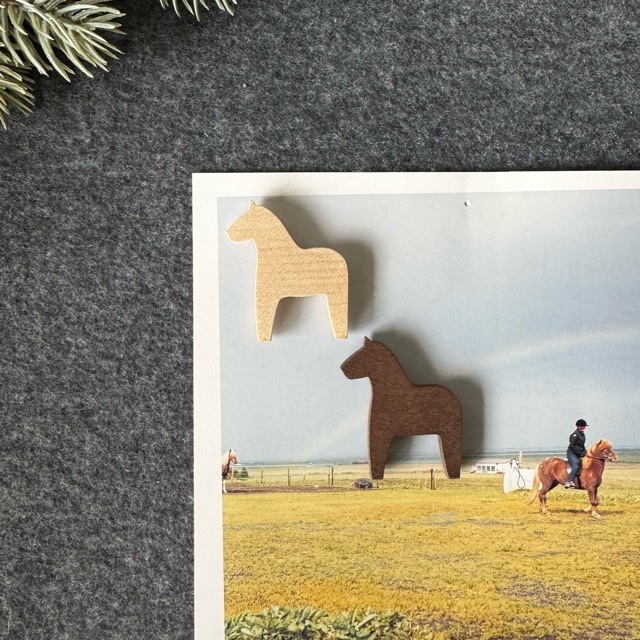 木製マグネット　馬（1個）カラー選択