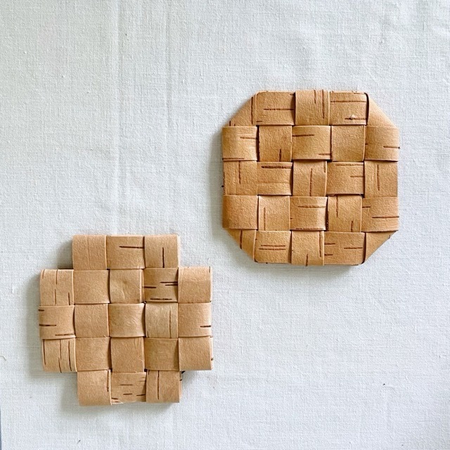 白樺　コースター　クロスタイプ