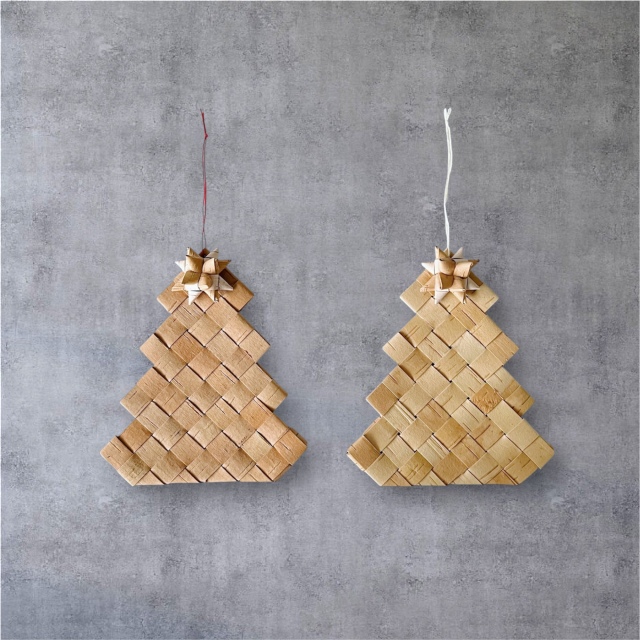 白樺 ツリーオーナメント 星付き