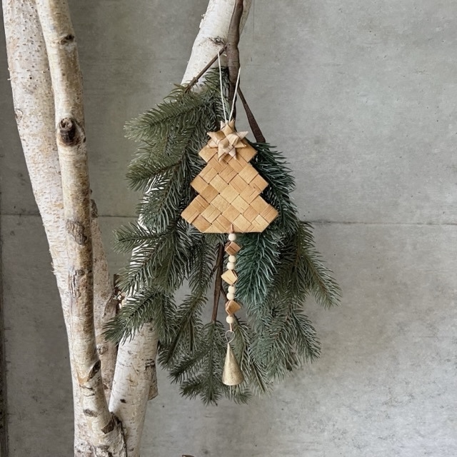 白樺 ツリーオーナメントベル付き　