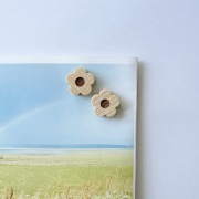 ビヨルク KUKKA木製プレート 大（17ｃｍ）セン材 新品未使用品 KUKKA ビヨルク コースター6枚セット