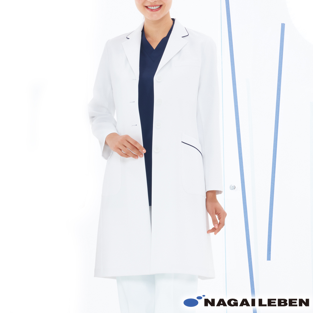 ナガイレーベン レディス シングル 診察衣 FT4550 ナースウェア 白衣 女性 レディース stp