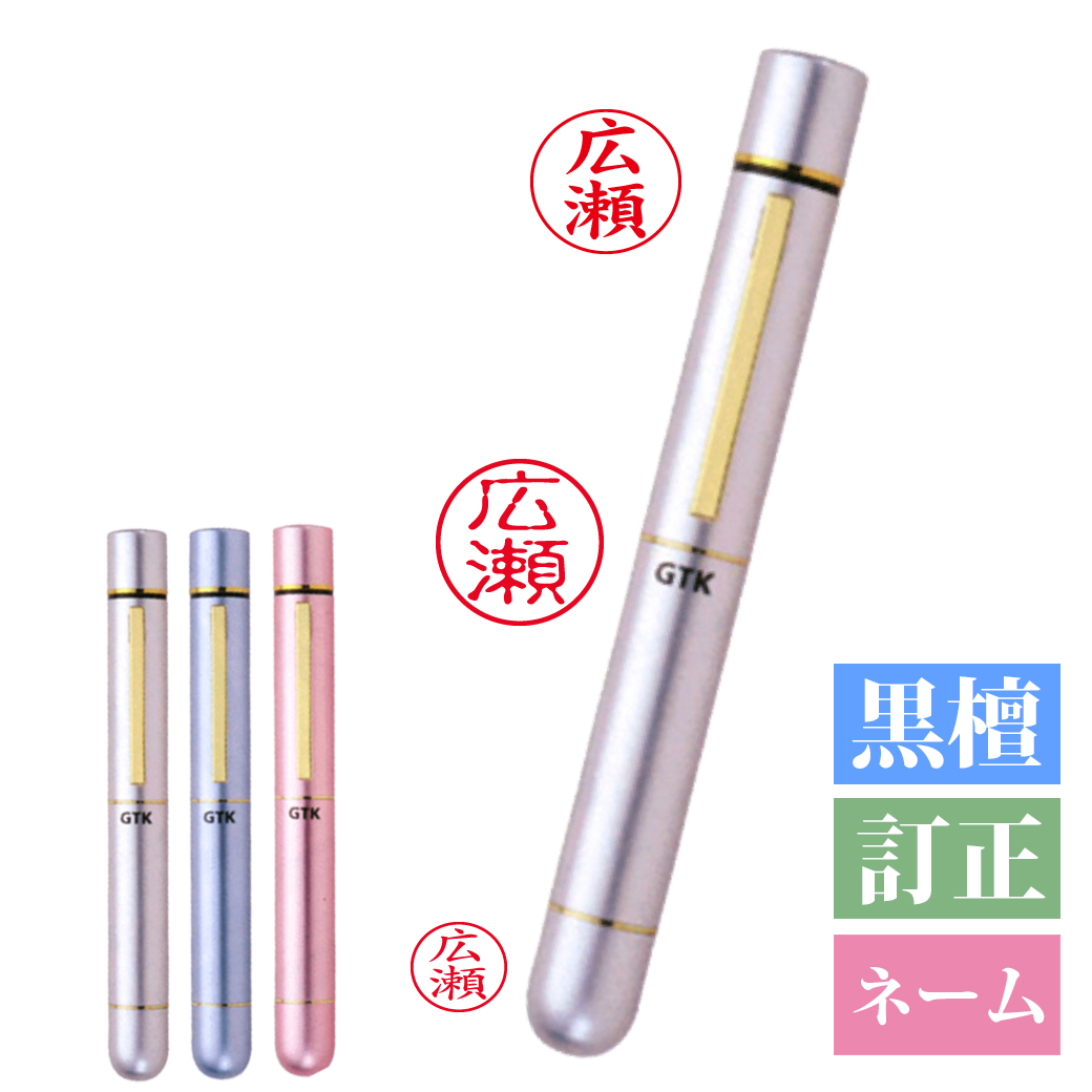 タニエバーGTK ネーム印 9mm ＋ 訂正印 5mm ＋ 黒檀印 10mm l 印鑑 ナース 認印 ナースグッズ サンビー メール便 送料無料 stp