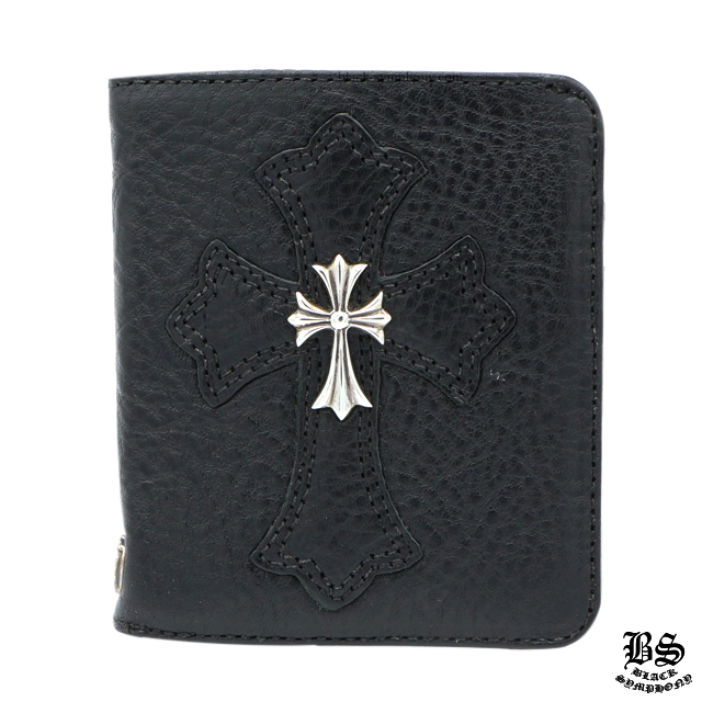 クロムハーツ ドクターディジャコモ　ウォレット タイニーCHクロス ブラックレザー