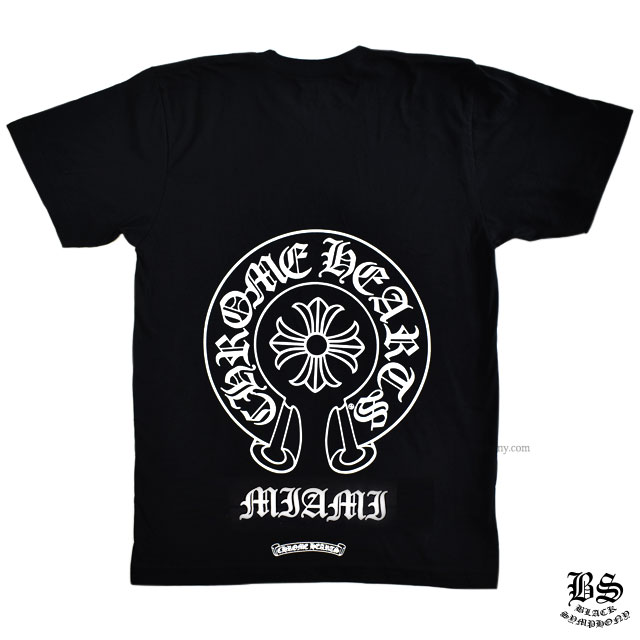 クロムハーツ Tシャツ ホースシュー マイアミ限定 ブラック