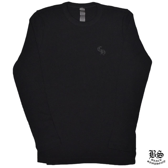 クロムハーツ ワッフルカットソー CH ロゴ ブラック