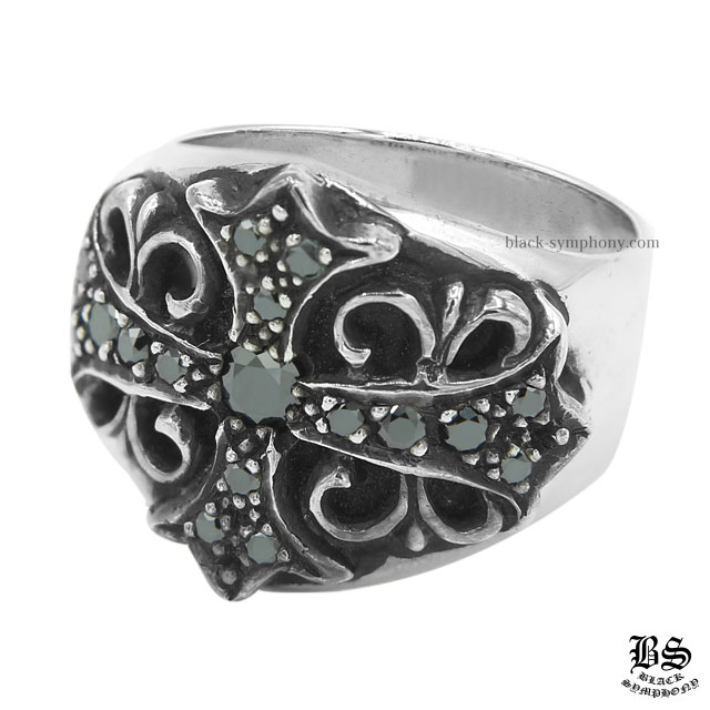 クロムハーツ キーパーリング with パヴェブラックダイヤモンド