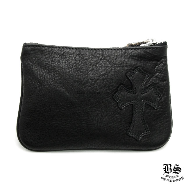 クロムハーツ コインパース 1クロスパッチ ブラック ヘビーレザー
