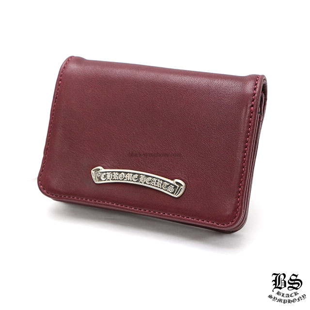 クロムハーツ レザーカードケース#2 3ポケット ダークレッド