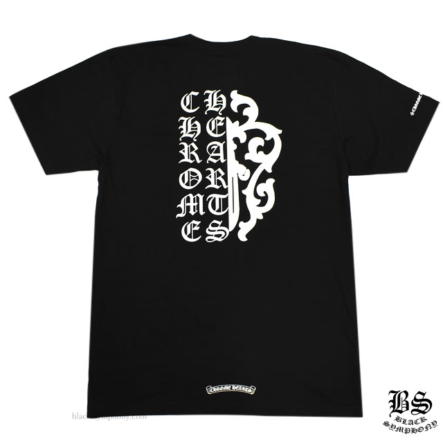 クロムハーツ Tシャツ バックハーフダガーロゴ ブラック