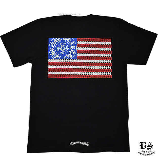 クロムハーツ Tシャツ スターズ＆ストライプス ブラック