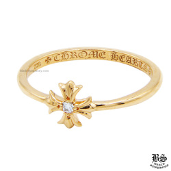 クロムハーツバブルガムリングCHクロス22Kゴールドwithダイヤモンド  