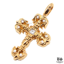 楽天市場】CHROME HEARTS 22K TINY E CROSS DOUBLE SIDE DIAMOND