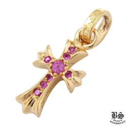 クロムハーツCHクロスベビーファットチャーム22Kwithパヴェ  