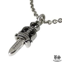 クロムハーツダブルダガーペンダント&ペーパーチェーンネックレス20  
